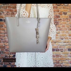 Kate Spade Grey Abbey Street Karla Leather Tote